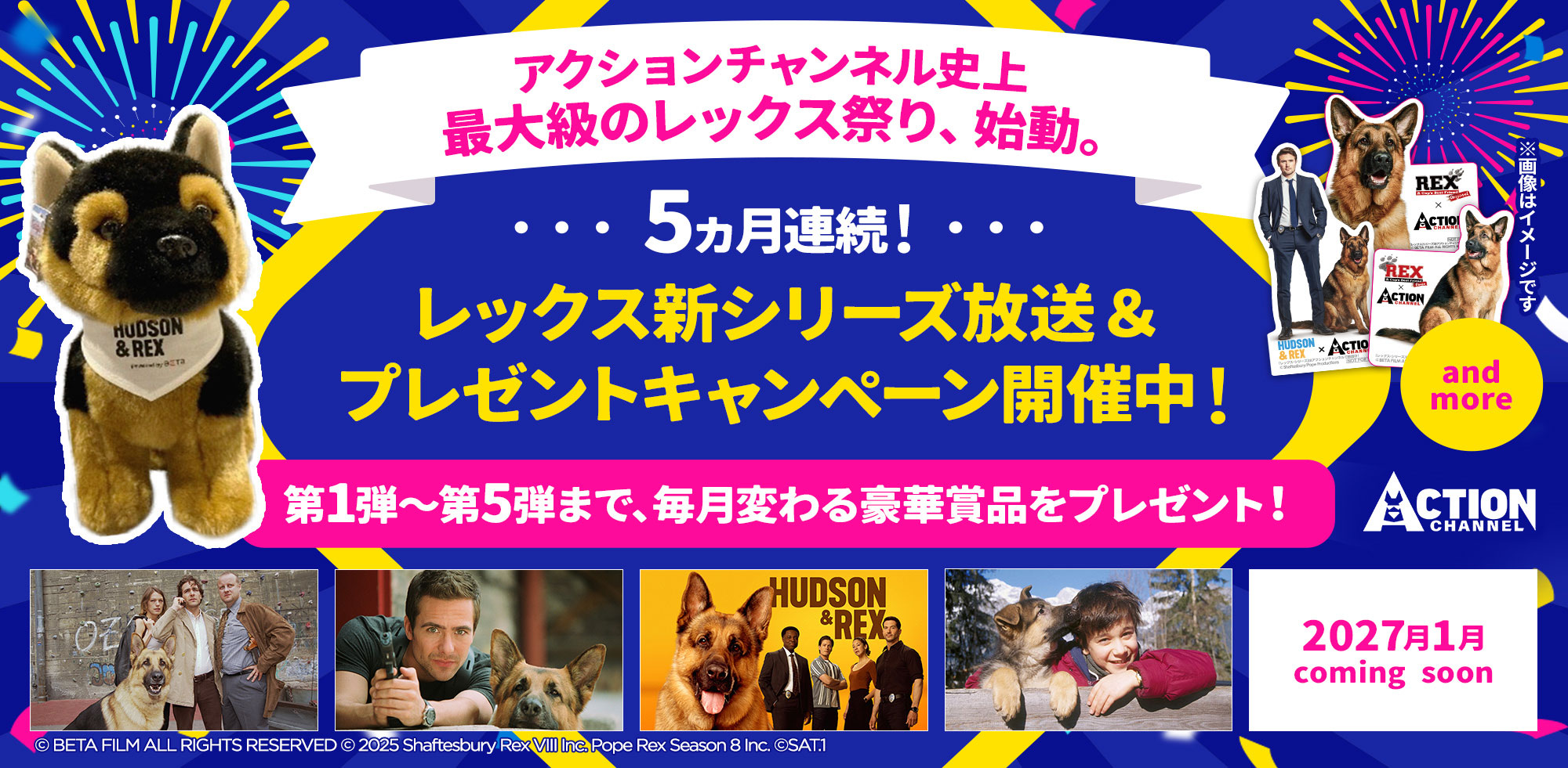 アクションチャンネル史上最大級のレックス祭り、始動。5ヶ月連続!レックス新シリーズ&プレゼントキャンペーン開催中!